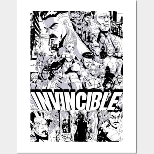 Invincible Manga Poster BW Posters and Art